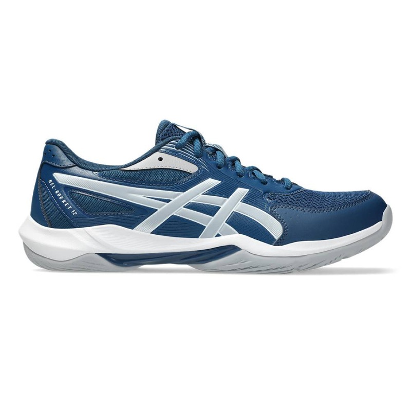 Asics Gel Rocket 12 Wide Men’s Indoor Court Shoe (Mako Blue/Piedmont Grey)